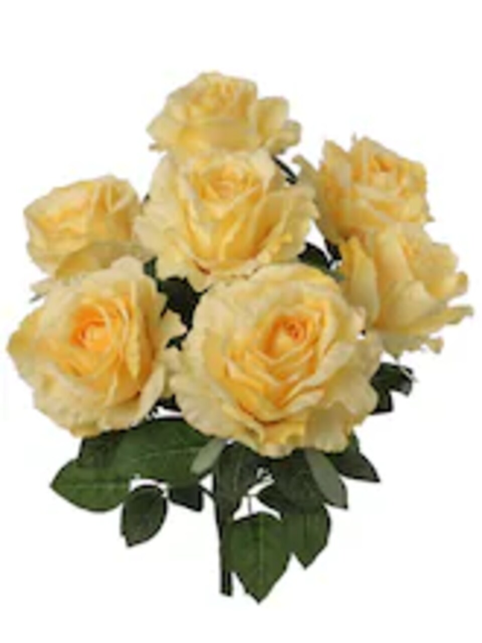 Sunny Yellow Silk Rose Bush - Lifelike Faux Flowers for Elegant Home Decor, Weddings, and Events - Add a Burst of Color with Top-Quality Artificial Blooms